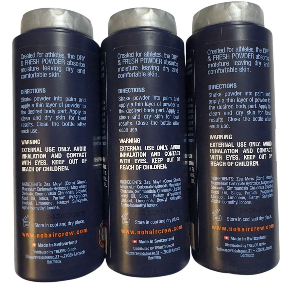 NO Hair Crew Intimate Dry & Fresh Powder for‎ Men 3.52 oz Lot of 3 - Picture 2 of 5
